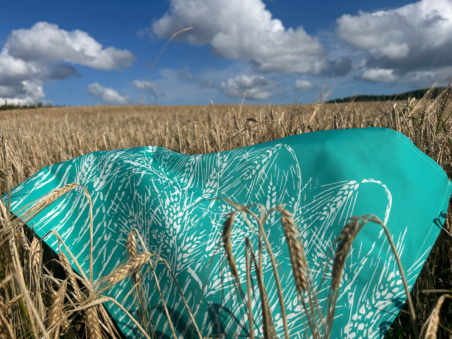 Field of Barley Tea Towel - Turquoise