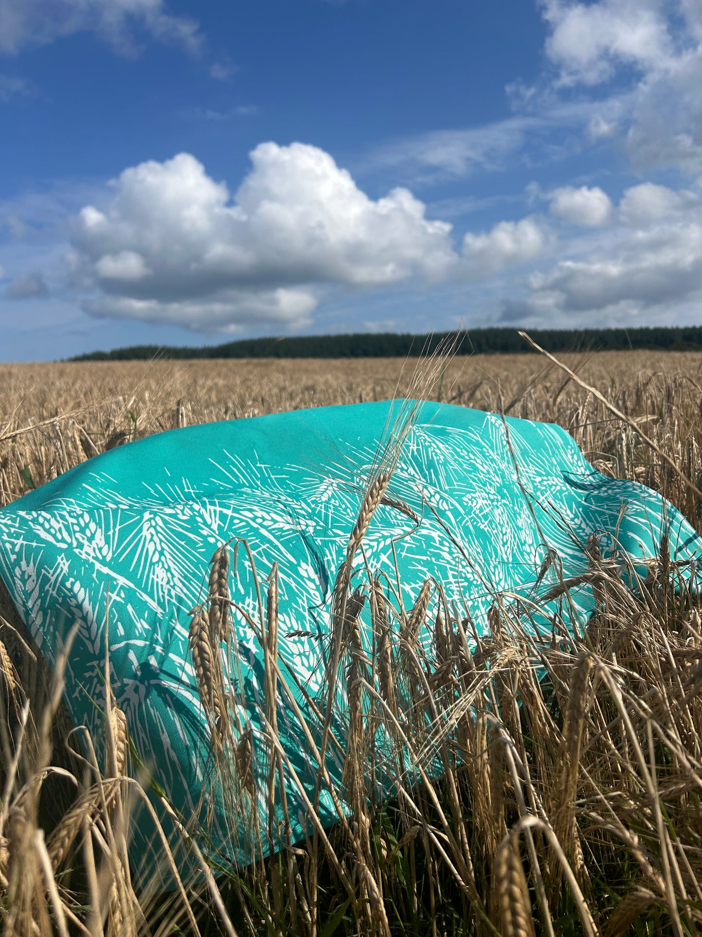 Field of Barley Tea Towel - Turquoise