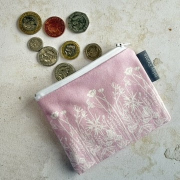 Pale Pink Meadow Small Zipped Pouch