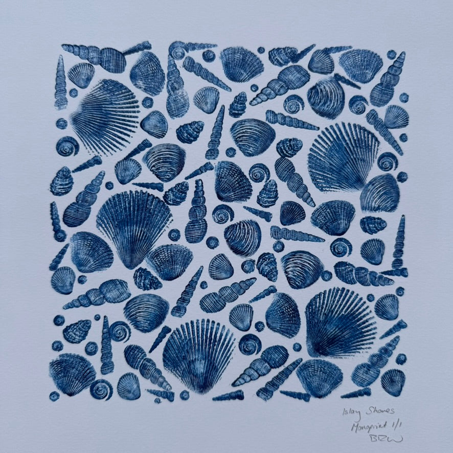 Islay Shores - Original Unique Monoprint, Isle of Islay (ii)