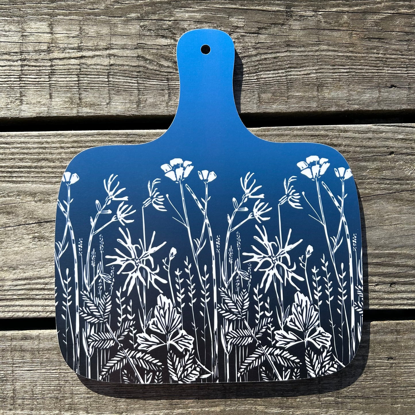 Wet Meadow Melamine Chopping Board - Blue