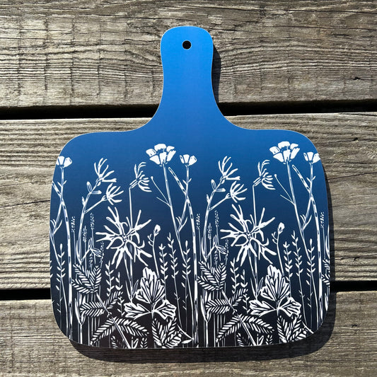 Wet Meadow Melamine Chopping Board - Blue