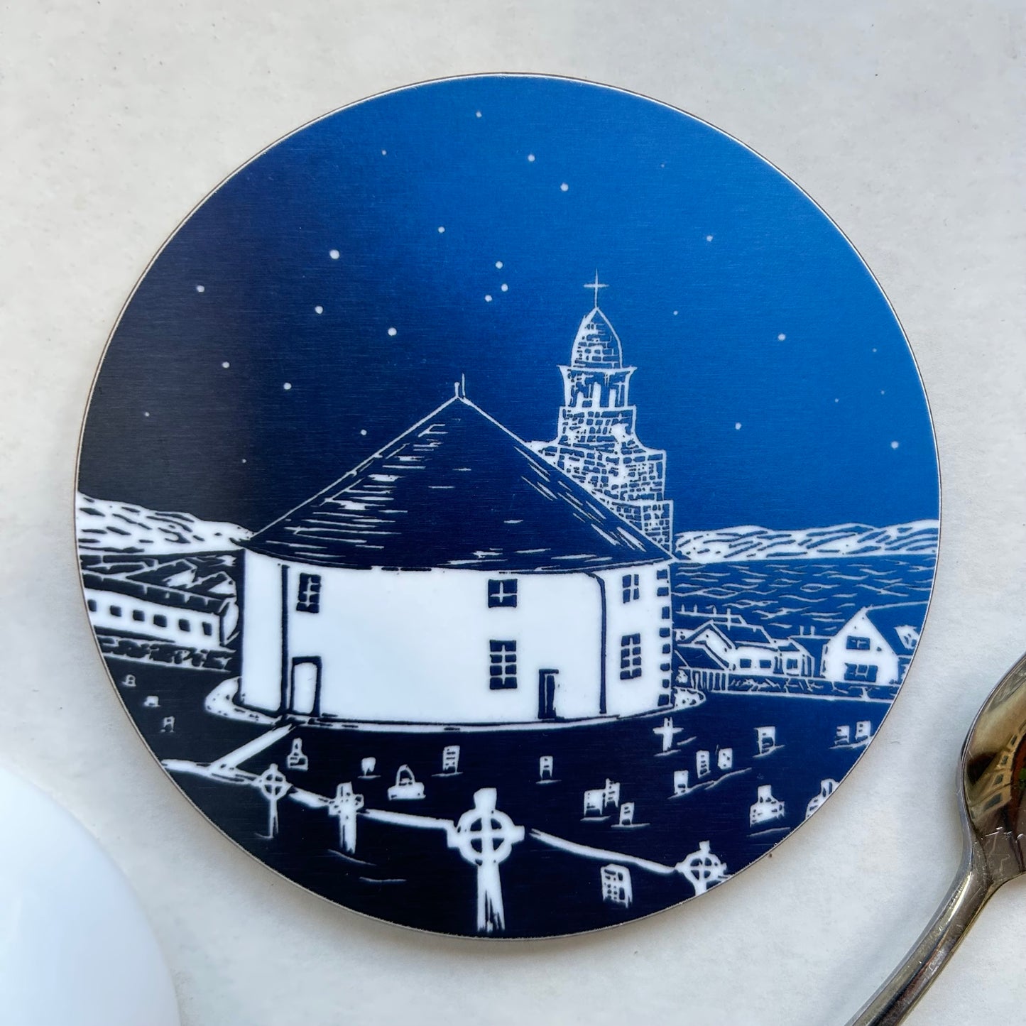Round Coaster - Starry Nights on Islay - Bowmore's Round Church