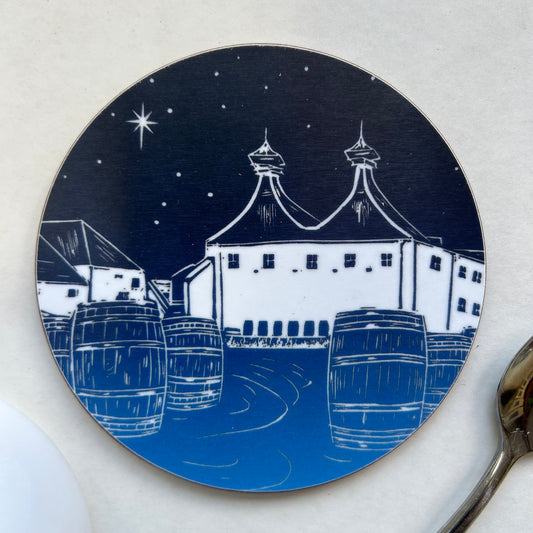 Round Coaster - Starry Nights on Islay - Ardbeg Distillery