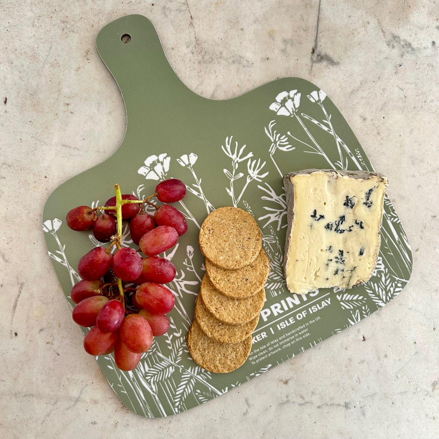 Wet Meadow Melamine Chopping Board - Duck Egg