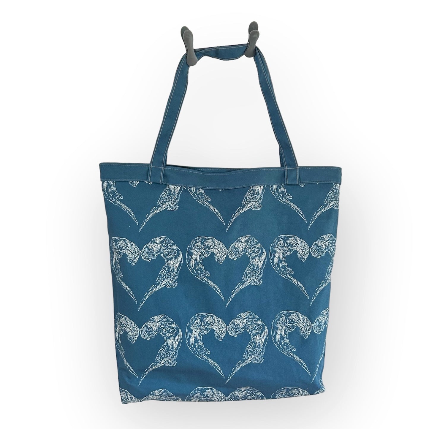 Swimming Otters Large Reversible Tote Bag
