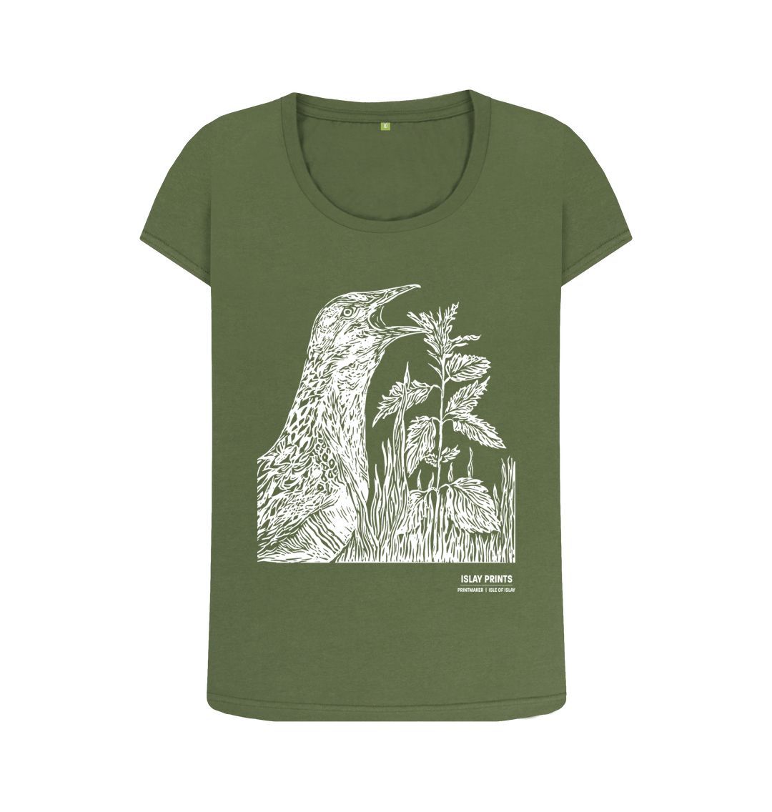 Khaki Women's Corncrake Scoop Neck Top
