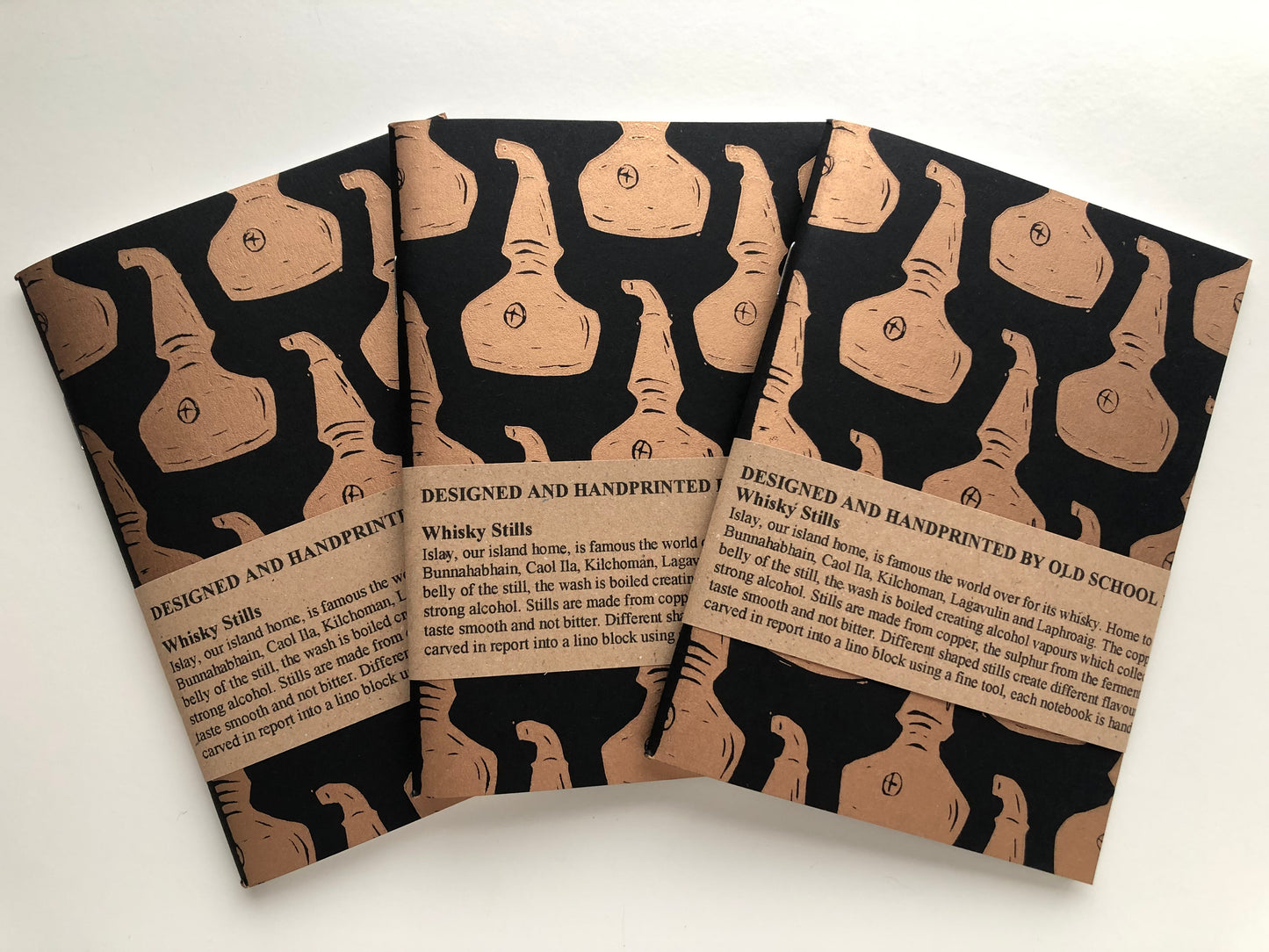 Handprinted Sketchbook / Notebook - Whisky Stills