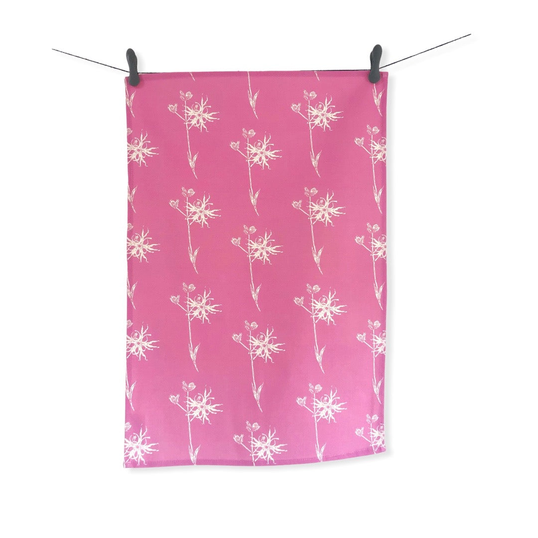 Ragged Robin Tea Towel - Wildflowers of Islay