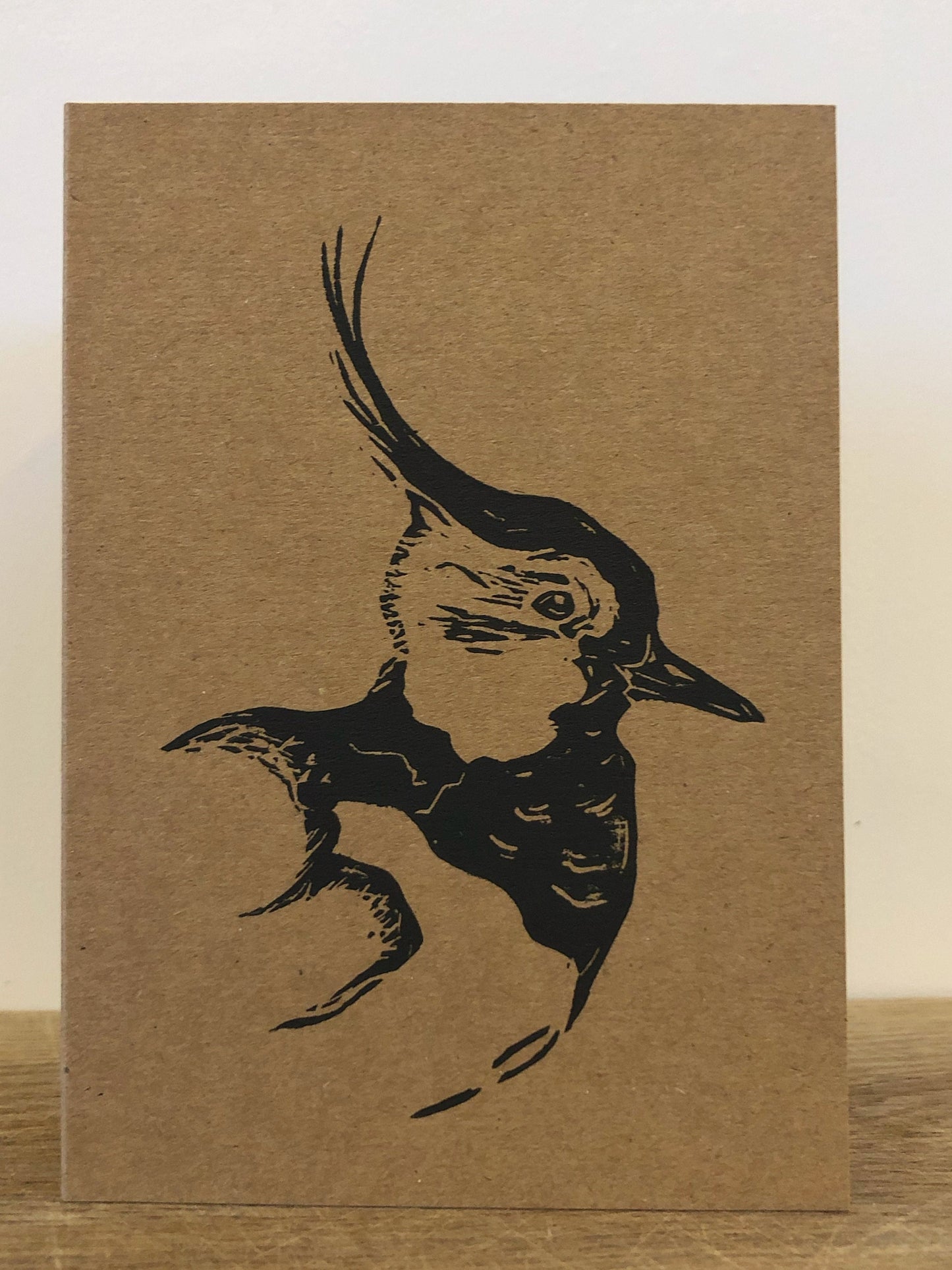 Handprinted Linocut Blank Card - Lapwing, Isle of Islay