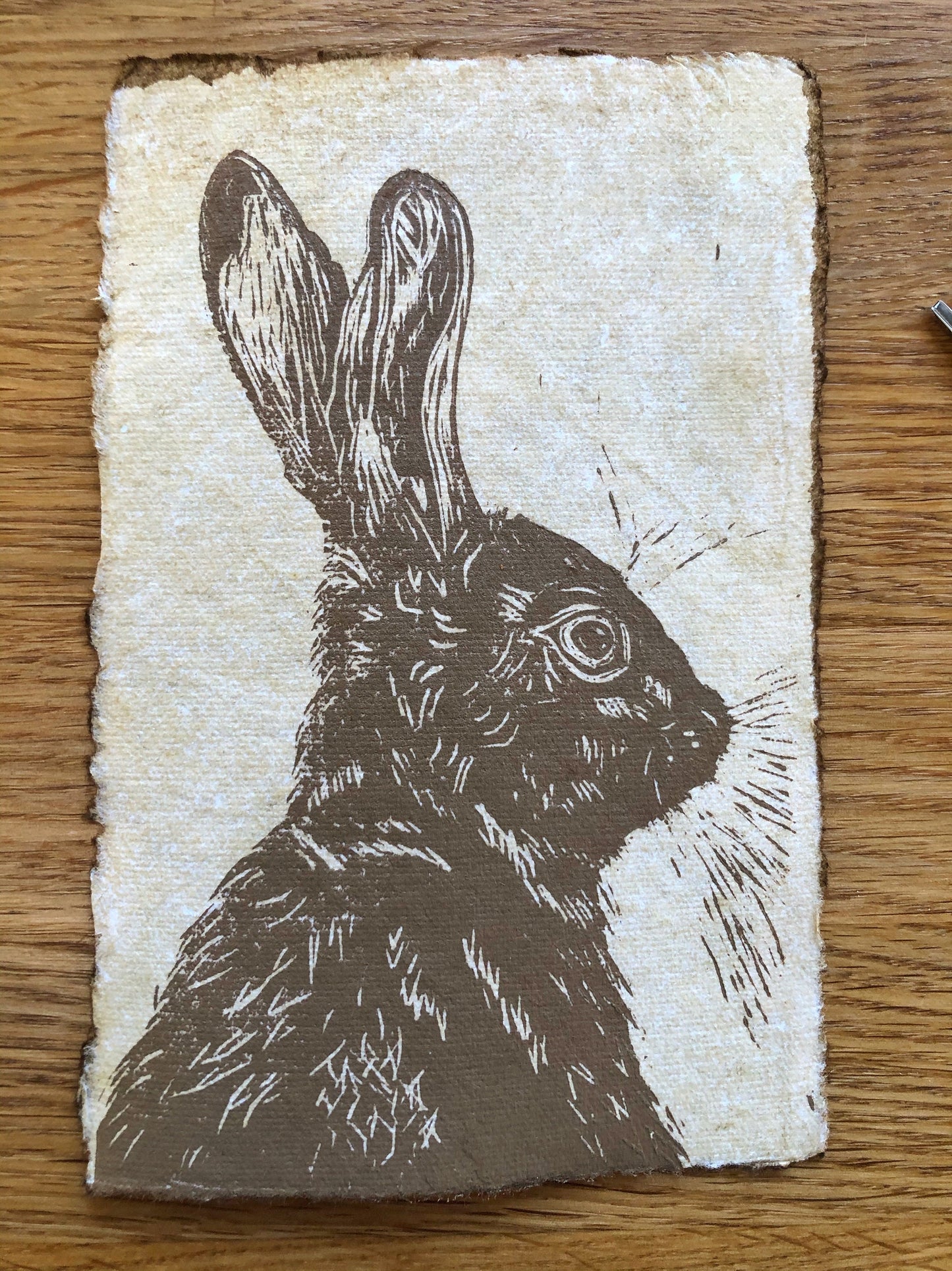Hare - Original Linoprint Isle of Islay