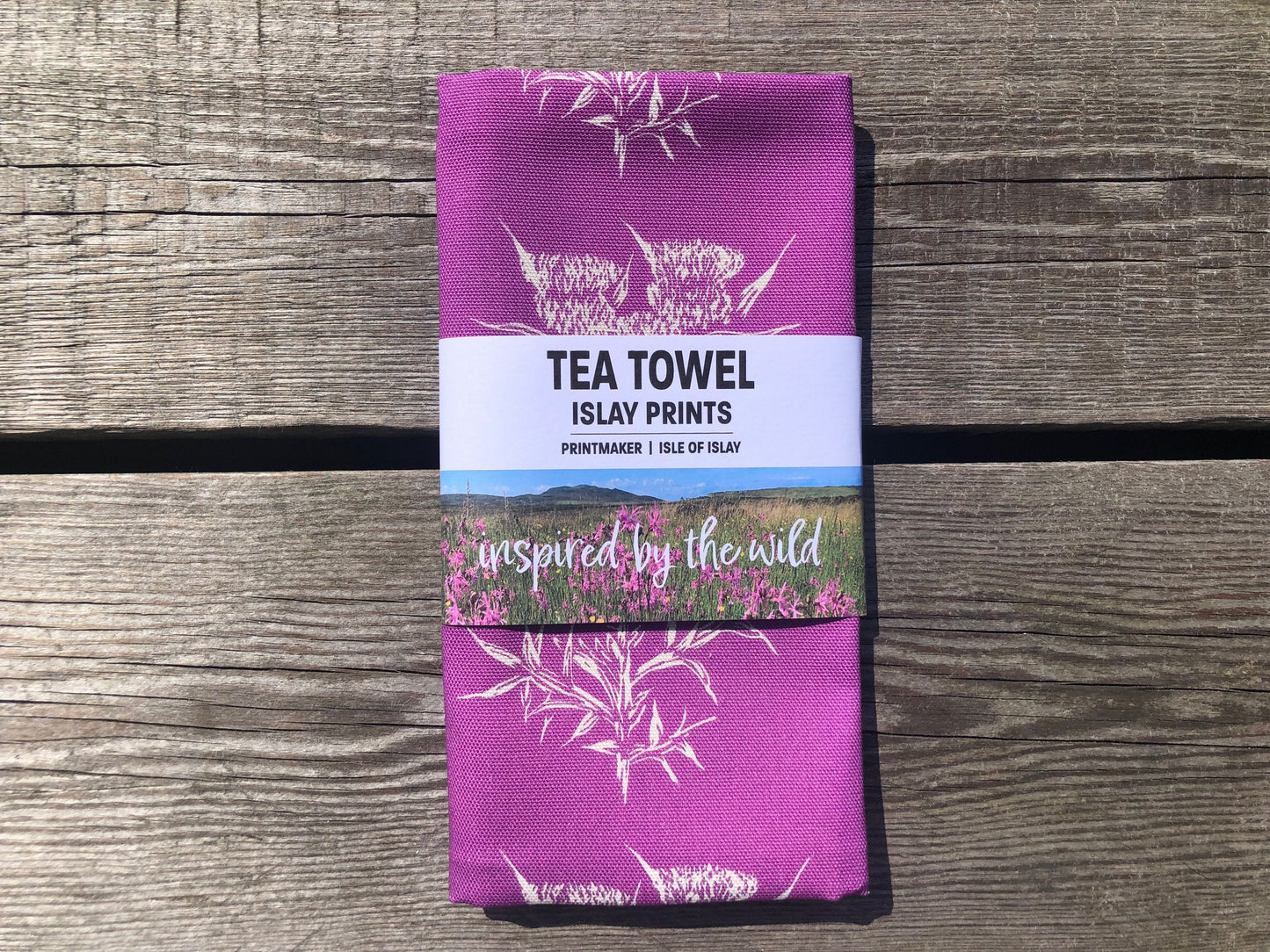 Thistle Tea Towel - Wildflowers of Islay