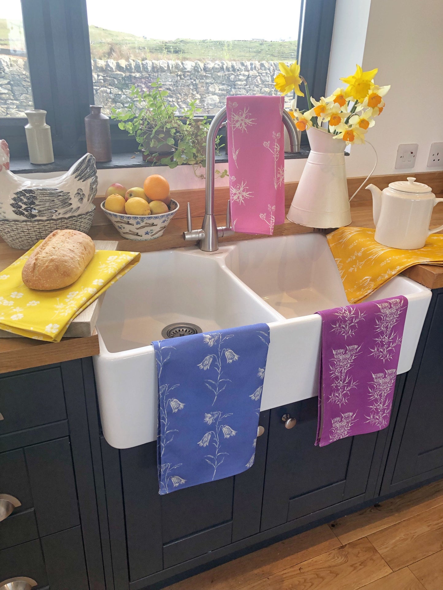 Harebell Tea Towel - Wildflowers of Islay