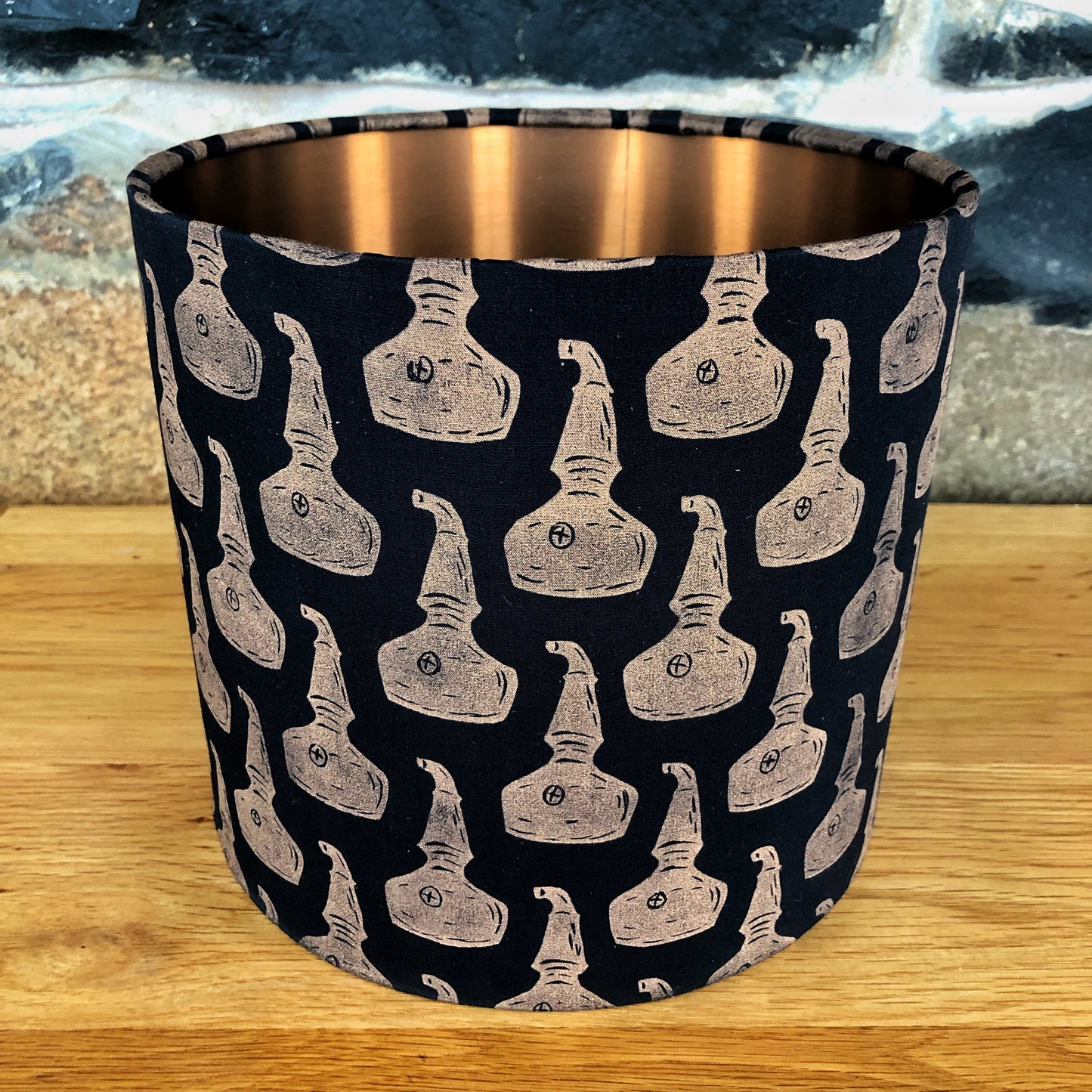 Whisky Still Lampshade - Handprinted and handmade