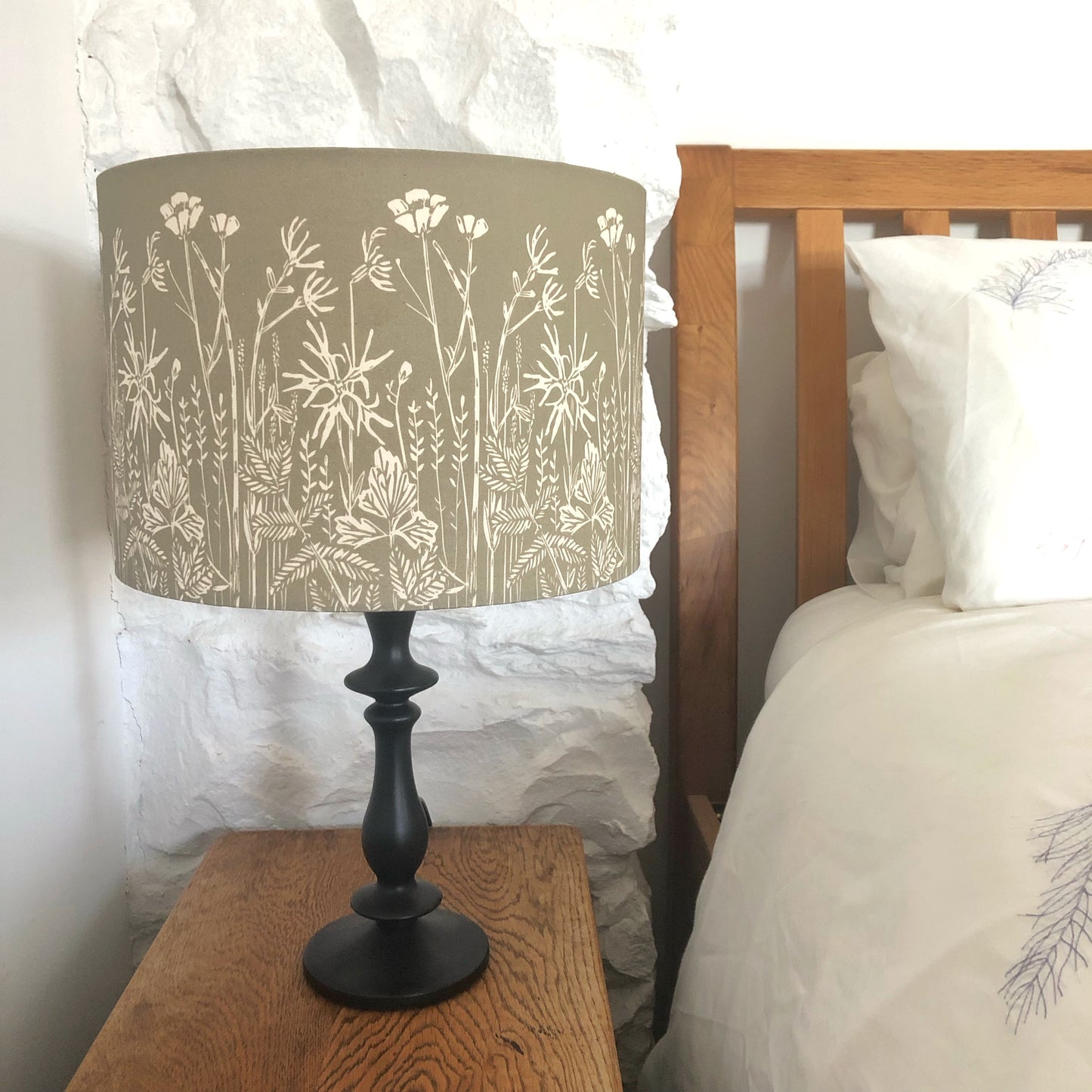 Handmade Wet Meadow Lampshade - Stone