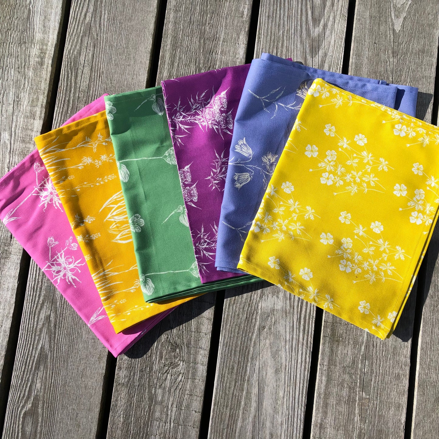 SALE 30% off applied at checkout Wildflowers of Islay Table Runner -  only purple thistle remaining