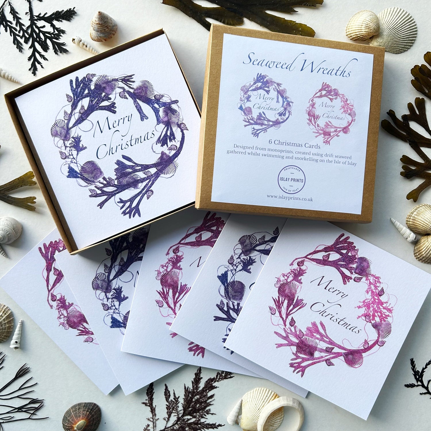 Handprinted Christmas Cards