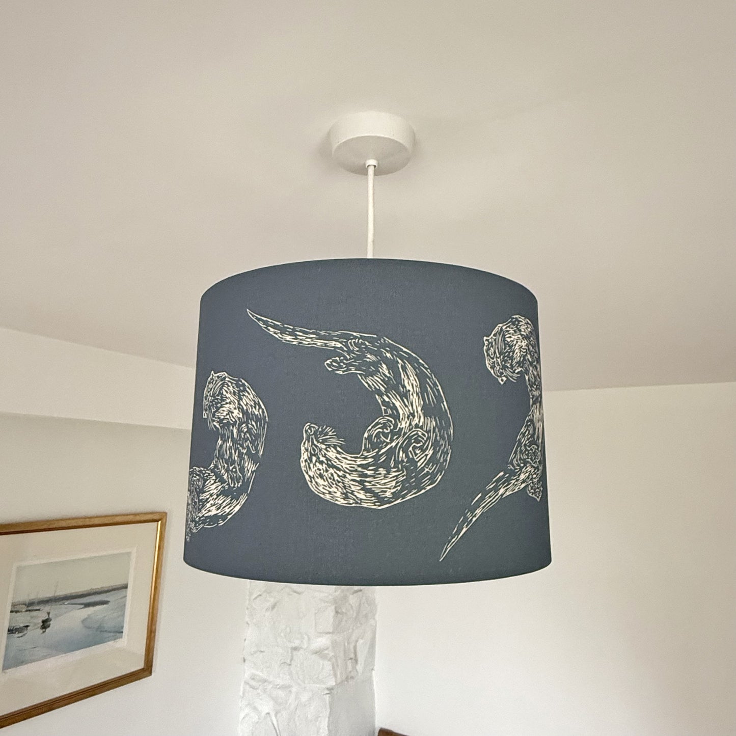 Handmade Tumbling Otters Lamp / Ceiling Shade - 30cm