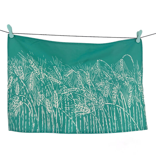 Field of Barley Tea Towel - Turquoise