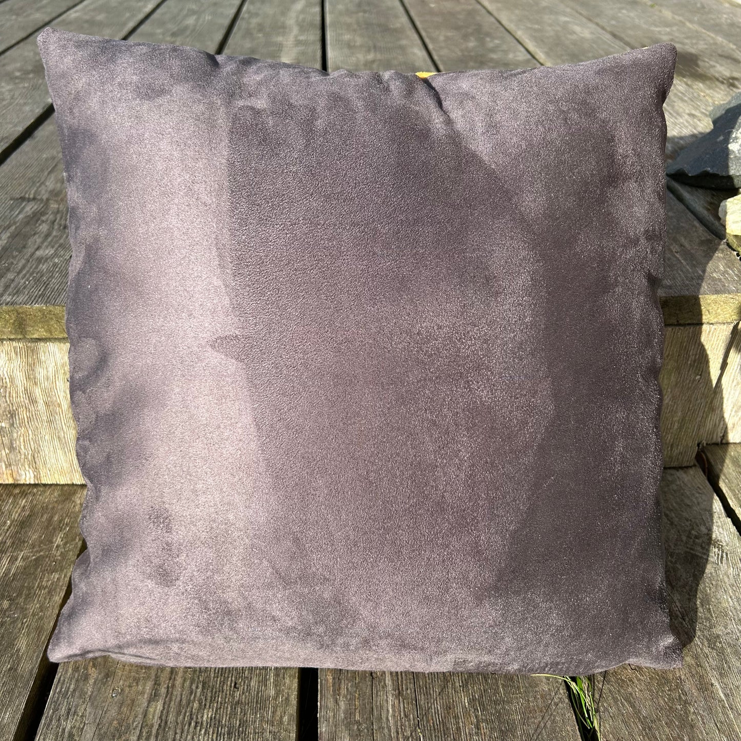 Wildflowers of Islay Faux Suede Cushion Cover - Ochre