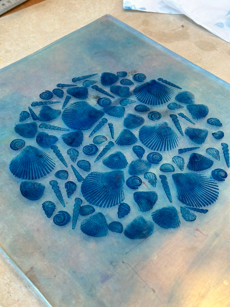 Islay Shores Circle - Original Unique Monoprint, Isle of Islay CREATED TO ORDER