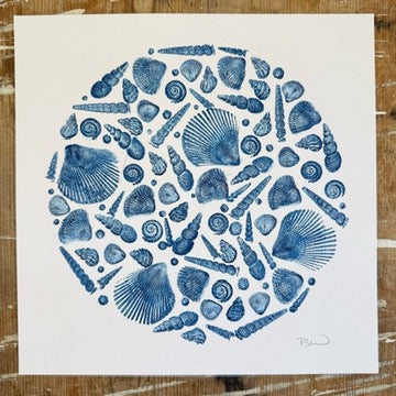Islay Shores Circle - Original Unique Monoprint, Isle of Islay CREATED TO ORDER