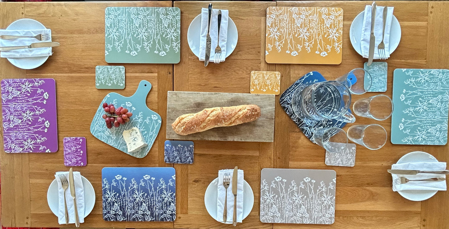 Wet Meadow Placemat - Duck Egg