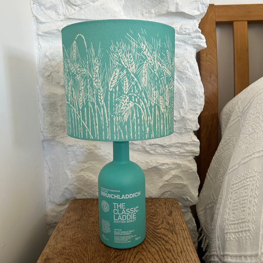 Handmade Barley Lampshade - Turquoise 20cm