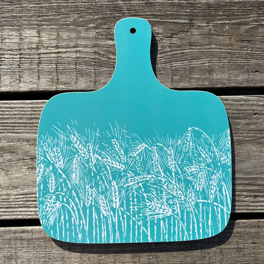 Field of Barley Melamine Chopping Board - Turquoise