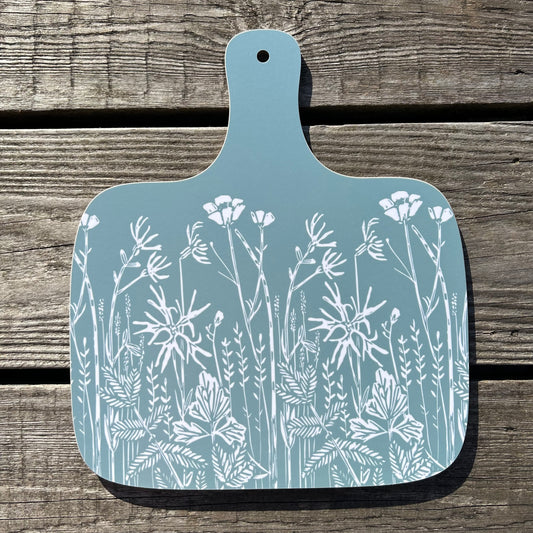 Wet Meadow Melamine Chopping Board - Duck Egg