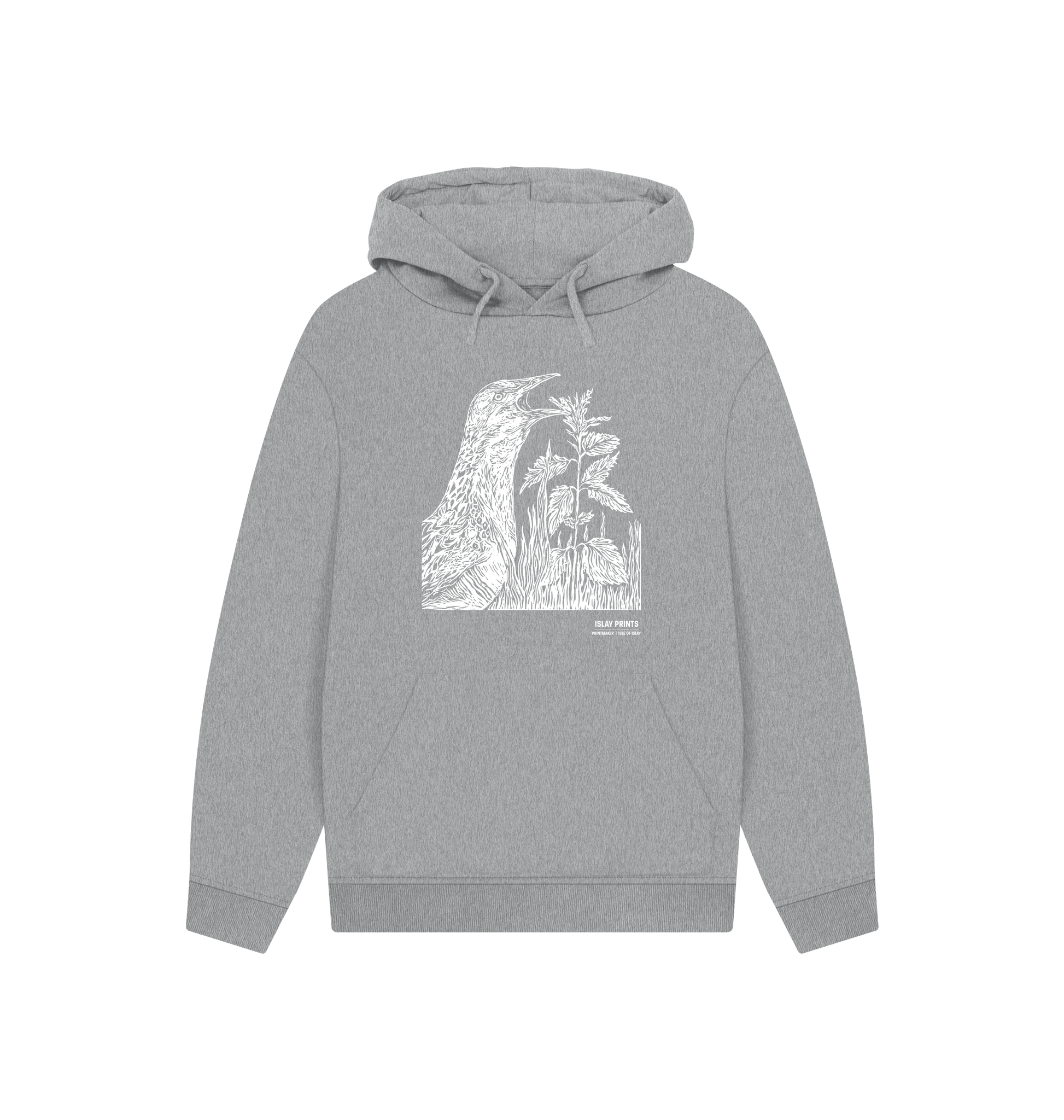 Athletic Grey Printed Hoody Front