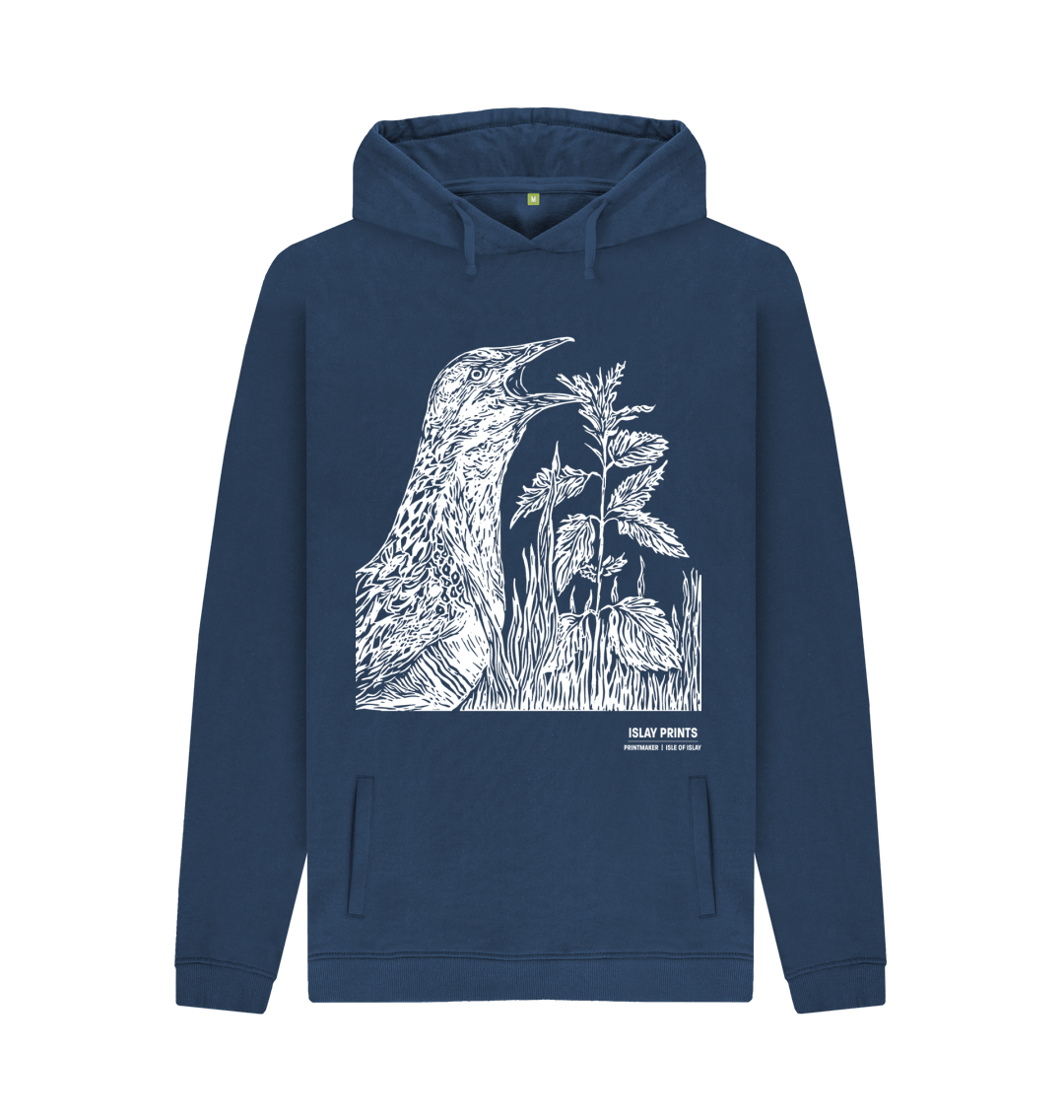 Navy Printed Hoody Front