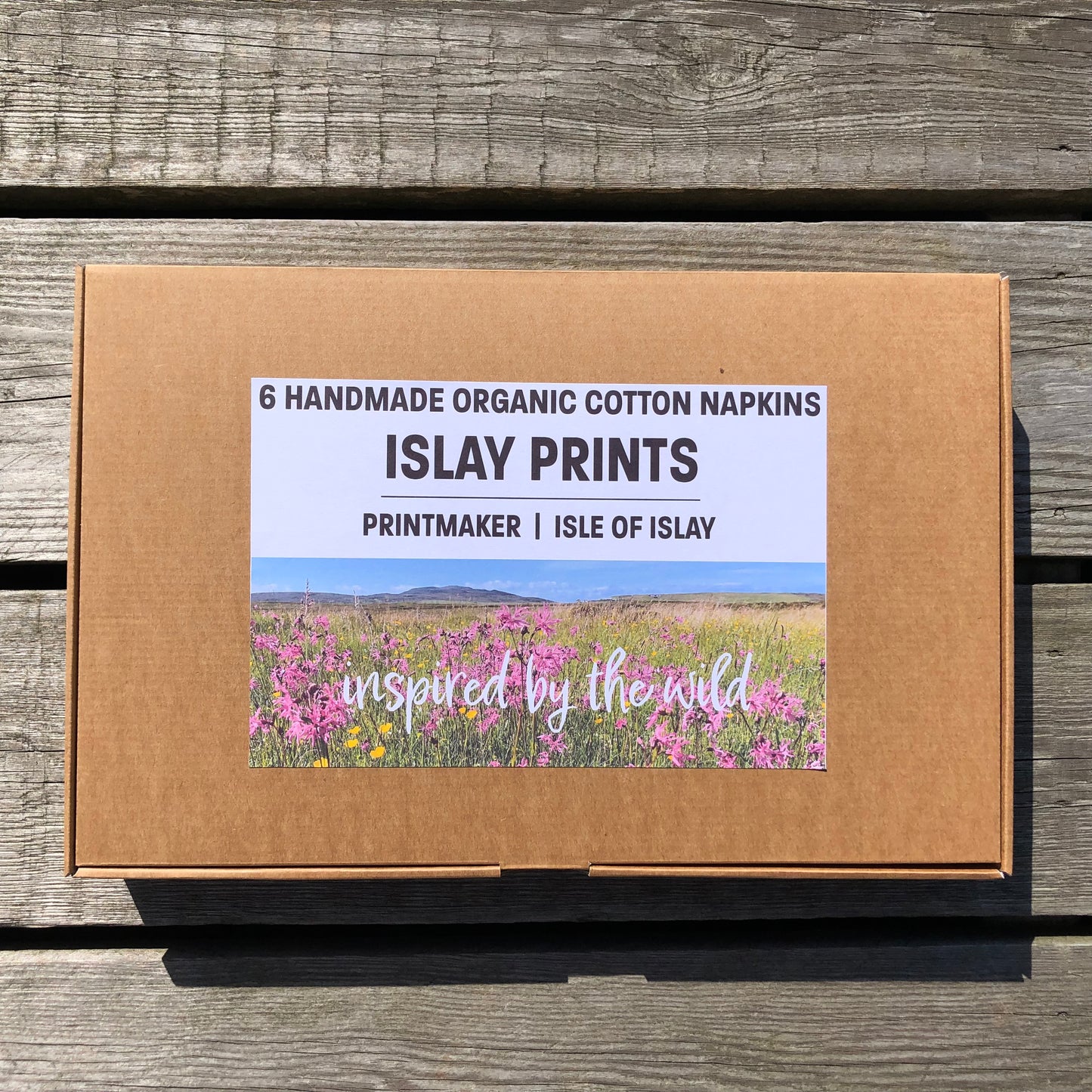 Wildflowers of Islay - 6 handmade organic cotton napkins