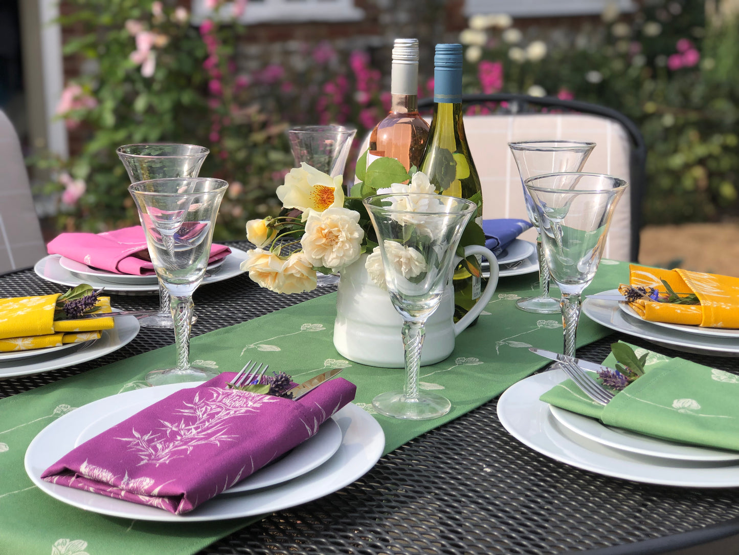 Wildflowers of Islay - 6 handmade organic cotton napkins