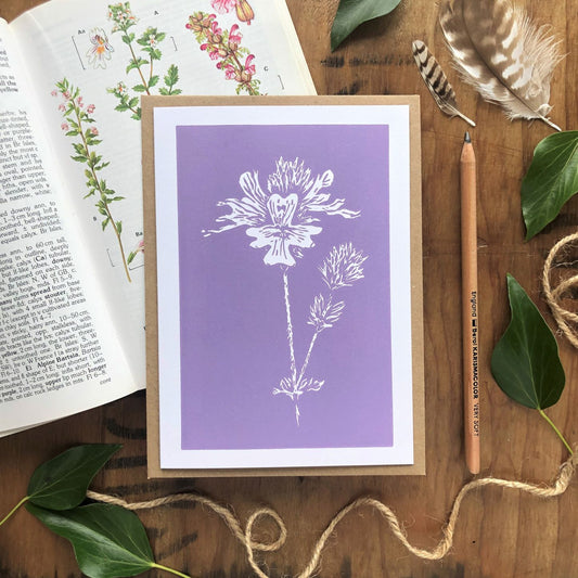 Handprinted Card - Eyebright