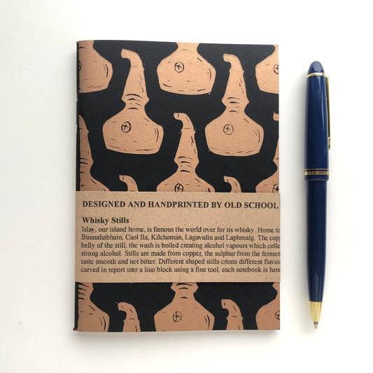 Handprinted Sketchbook / Notebook - Whisky Stills
