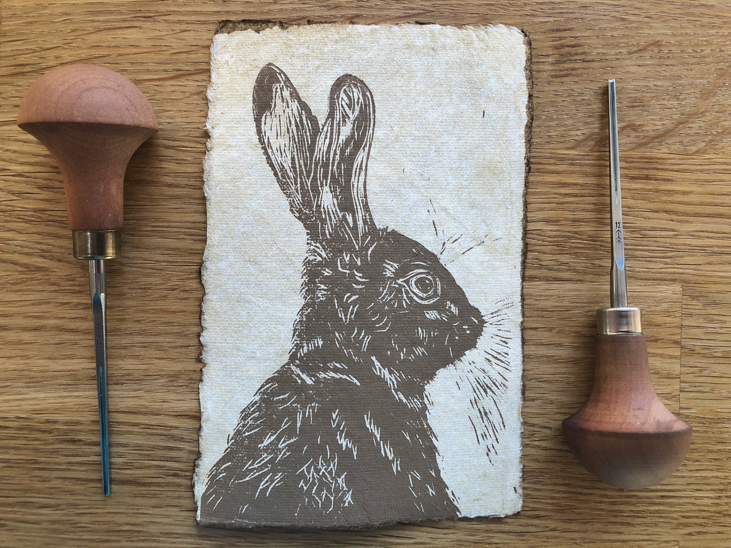Hare - Original Linoprint Isle of Islay