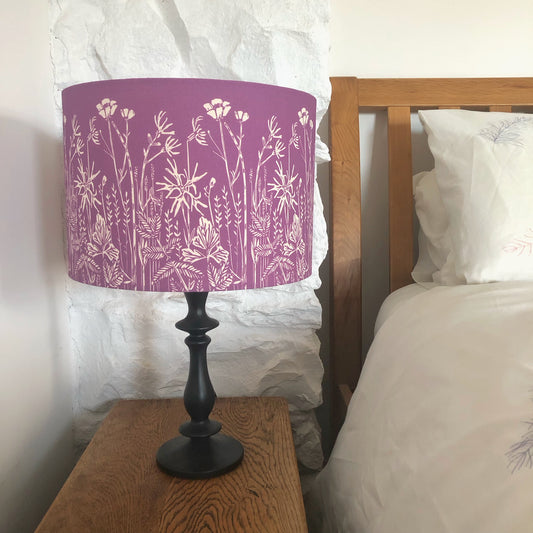 Handmade Wet Meadow Lampshade - purple