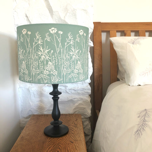 Handmade Wet Meadow Lampshade - Duck Egg Blue